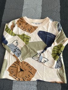 H&MCute Animal Print Long Sleeve Shirt 1.5-2 yr