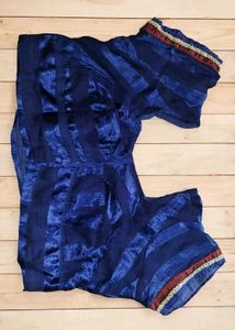 Elegant Blue Striped Blouse