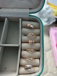 Cute Rose Gold Ring Set