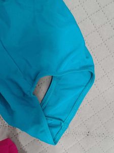 Nabaiji Blue One Piece Swimsuit &amp; Pink Cap