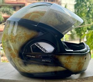 Shiva theme shark evoline motorcycle helmet