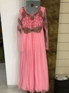 Elegant Pink Anarkali Dress