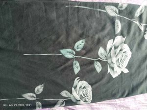 Black Rose Print Maxi Dress