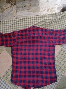 Men's Red &amp; Blue Plaid Shirt