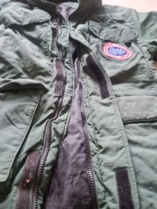 Green Hooded Winter Parka