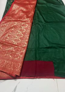 Elegant Green Banarasi Silk Saree