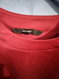 vero moda Burgundy Buttoned Blouse