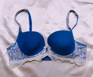 Blue Floral Bra