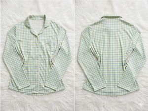 Gingham Pajama Top