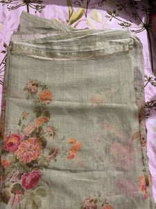 Elegant Floral Print Saree