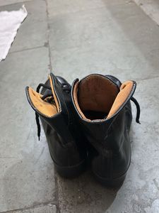 Black Lace-Up Ankle Boots