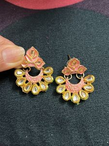 Golden Kundan Earrings