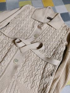 Cable Knit Cardigan with Belt💚