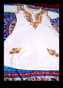 hand work chicken kari Kurta