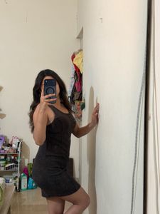 Brown Bodycon Mini Dress