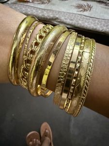 Bangle Set(Golden):Anti-Tarnish