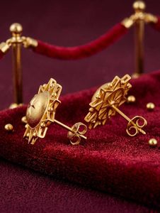 Gold plate Starburst earring