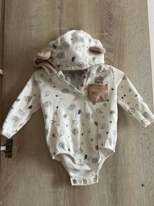 Cute Bear Print Baby Bodysuit