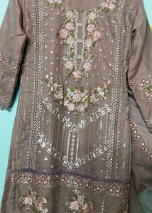 Embroidered Kurta Set with Dupatta