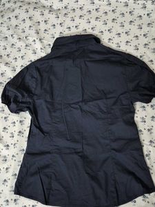 Classic Navy Blue Button-Up Shirt