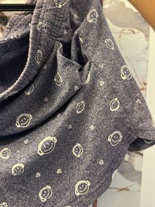 Cozy Smiley Print Sleep Shorts