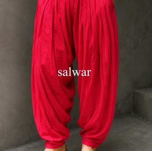 Vibrant Red Salwar Pants