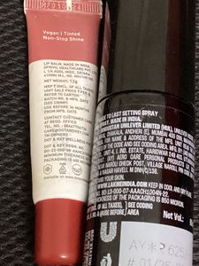 LakmeSettingSpray,dot&amp;keylipbalm