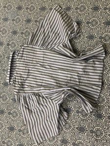 Striped Ruffled Tunic Top