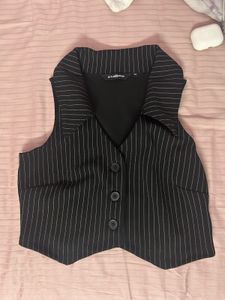 Striped Cropped Vest Top