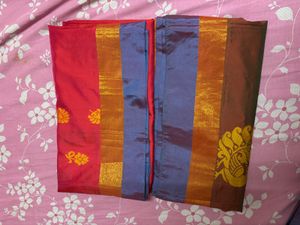 Vibrant Silk Saree with Intricate Weave
