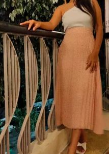 Pleated Midi Skirt