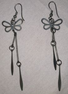 Boho Silver Tone Drop Earrings - 2 Pairs