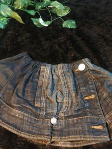 mini denim skirt