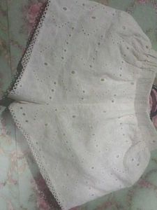 chikankari bohemian half pant for women
