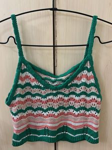 Crocheted Zigzag Pattern Tank Top