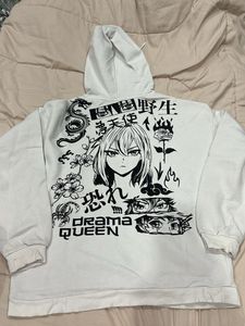 White Graphic Hoodie