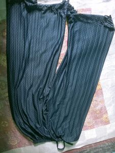 Elegant Black Polka Dot Palazzo Pants