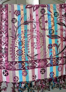 Vibrant Paisley & Stripe Scarf/ Shawl/Stole