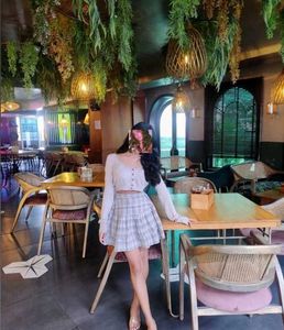 Plaid Skirt With Elastic At The Back