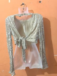 Sparkling Sequin Crop Top