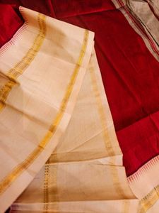 100% Pure Silk Kanjivaram in Deep Red