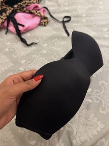 strapless black bra