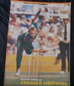 1990s Sportstar Cricket Poster - Allan Donald