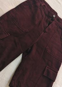 Maroon Cargo Shorts (NEGOTIABLE)