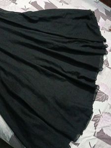 Black Flutter Sleeve V-Neck Dress