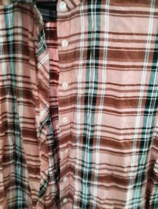 Pink Plaid Long Sleeve Shirt