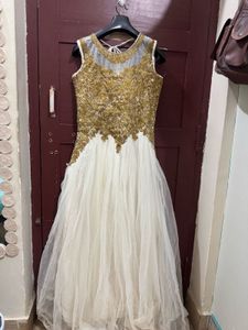 Stunning White and Gold Gown