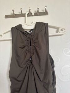 Stylish Cut-Out Halter Neck Top