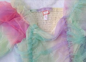New Multi Colour  Crop Top ( Soft Net)