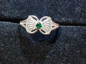 Green Stone Silver Ring